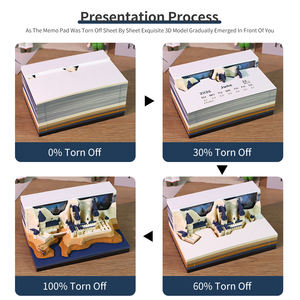 Nouveau Hary Potter château de Poudlard 3D bureau calendrier lumière LED fantaisie Anime cadeau <span class=keywords><strong>bloc</strong></span>-notes Notes autocollantes cartes <span class=keywords><strong>bloc</strong></span> <span class=keywords><strong>bloc</strong></span>-notes - Product Image 5