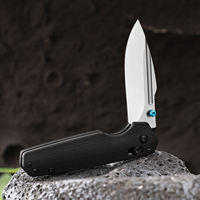 Couteau pliant D2 avec manche G10, couteau de poche pour la survie en plein air, avec emplacement pour le pouce, couteau EDC pour le camping et les usages multiples