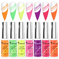 VENALISA Nouvel An Cadeau de Noël 7pcs Liner Gel Set Kit DIY Nail Art Paint Draw Nail Gel 8ml Gel Liner Polish Kit Private Label