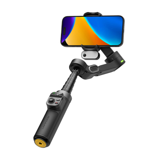 Smart Mobile Phone Gimbal with AI Face Tracking Handheld 3- Anti-Shake Stabilizer with for 800mAh Battery for Video