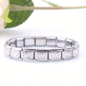 Italian Style Stainless Steel Fashionable <b>Bracelet</b> Bangle with Italian Charm for Jewelry Making - Product Image 1