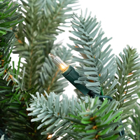 Guirlande de Noël pré-éclairée avec lumières chaudes pour arche, cadre de porte et décoration intérieure/extérieure