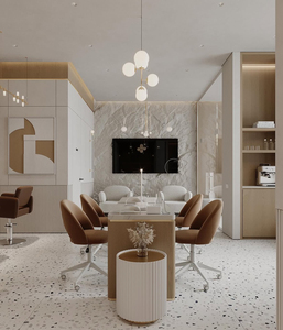 Table de <span class=keywords><strong>manucure</strong></span> double moderne <span class=keywords><strong>effet</strong></span> <span class=keywords><strong>marbre</strong></span> avec garniture dorée, facile à nettoyer, avec rangement - Product Image 2