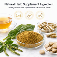 Extrait de plantain pur en vrac à 2 % d'Aucubine, extrait d'herbe de Plantago Asiatica pour formule de soin nutraceutique