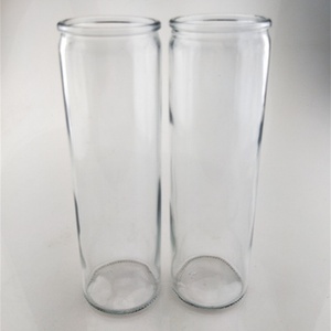 Bouteille en verre vide, grand porte-bougie de luxe en verre vide, pots à bougies religieuses pour la prière - Product Image 2