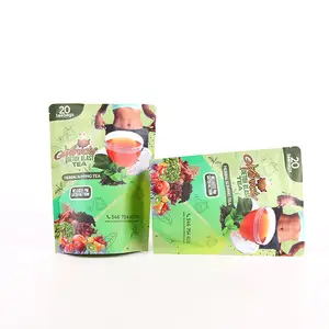 Best Selling 14 Day Detox Tummy Tea Bags Private Label Organic Herbal Tea Fit Tea Packaging Bag