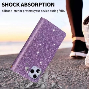 Nuova Custodia a Libro Multifunzione in PU con Cerniera e Glitter <span class=keywords><strong>per</strong></span> <span class=keywords><strong>Huawei</strong></span> Y6 Y7 P Smart <span class=keywords><strong>P20</strong></span> P30 P40 Mate 10 20 50 50e Pro <span class=keywords><strong>Lite</strong></span> Mate - Product Image 3