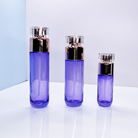 Flacons cosmétiques de luxe en verre rose doré vides 30g/50g 40/100/120ml pour fond de teint, lotion, sérum avec pompe, vaporisateur et sérigraphie