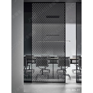 Divisor de partición de vidrio de arte decorativo templado de diseño moderno de tamaño personalizado para oficinas y particiones de vidrio de seguridad para sala de estar - Product Image 4
