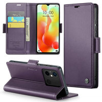 Étui portefeuille en PU avec recharge sans fil CaseMe pour Redmi 11A/12C, blocage RFID, rabat magnétique, étanche, sacs pour téléphone portable