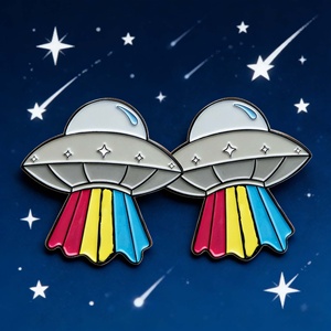 Spille da Cappello <span class=keywords><strong>e</strong></span> da Bavero in Smalto Morbido, a Forma Rotonda, Personalizzate con Colori di Placcatura Diversi, Stile Grateful Dead, con Incisione a Pressione - Product Image 3