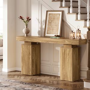 Tribesigns Table <span class=keywords><strong>console</strong></span> de 63 pouces de long, table d'entrée de ferme derrière le canapé, station d'entrée en bois - Product Image 5