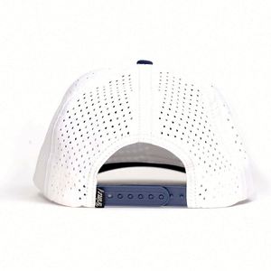 Casquette de baseball personnalisée à 5 panneaux en caoutchouc PVC avec logo, imperméable, perforations découpées au laser, casquettes de performance pour le sport et le golf - Product Image 6