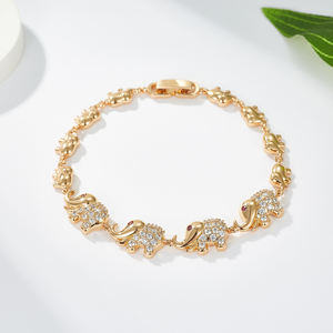 سوار يد نسائي على شكل فيل من الزركون من Aivenchy، 17 سم، تصميم مخصص، سوار تنس ذهبي بحلقات من الزركون 3 مم 18 سم - Product Image 2