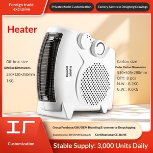 Stufa <span class=keywords><strong>Elettrica</strong></span> Portatile per Camera da Letto, Silenziosa ed Efficiente dal Punto di Vista Energetico, con Protezione da Surriscaldamento e Interruttore di Sicurezza Antiribaltamento - Product Image 2