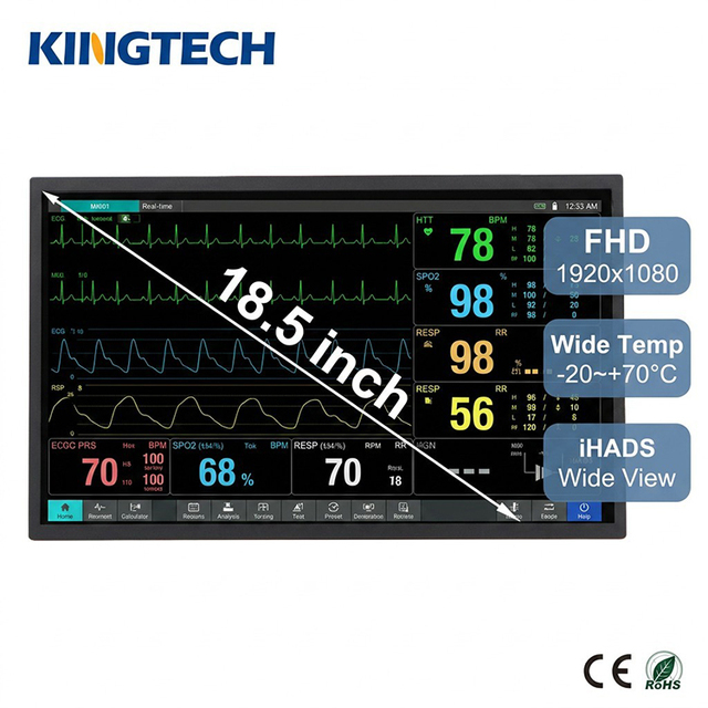 Kingtech OEM Medical Grade 1920x1080 FHD Anti-Glare  Patient Diagnostic Equipment 18.5inch  Capacitive Touch LCD Display Modules