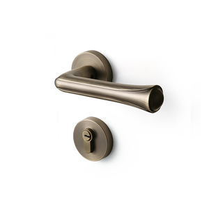 BAGB <strong>French</strong> Palace Style Antique Bronze Magnetic Silent Interior Door <strong>Lock</strong> with Sculpted Long Handle for Luxury Bedroom Doors - Product Image 2