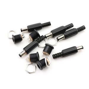 ปลั๊กและเต้ารับไฟฟ้ากระแสตรง QY ขนาด 12V 5.5-2.1 มม. แบบตัวผู้และตัวเมีย สำหรับสัญญาณภาพและเสียง - Product Image 2