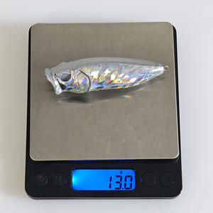 NOUVEAU OEM 8cm13g Leurre de pêche à la traîne à longue languette avec languette adhésive, type <span class=keywords><strong>Minnow</strong></span> coulant, transparent, motif zigzag, non peint, pour bricolage - Product Image 4