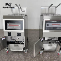 Freidora de Pollo a Presión con Panel de Control Programable, 2 Quemadores a Gas, con Filtro de Aceite 5.0