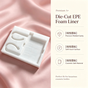แผ่นรอง EPE แบบตัดตามรูปทรง แผ่นโฟม EPE สำหรับบรรจุภัณฑ์ขวดเครื่องสำอาง ป้องกันการกระแทก - Product Image 3