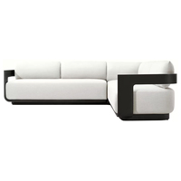 Ensemble de canapés d'extérieur en aluminium pour villa, mobilier de jardin écologique, résistant à l'eau et aux UV, pour hôtel, cour, terrasse, villa, jardin