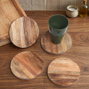 Sous-verres en bois faits à la main en gros – Sous-verres élégants en bois naturel pour la maison, la cuisine, le bureau – Sets de tapis de décoration pour table - Product Image 1