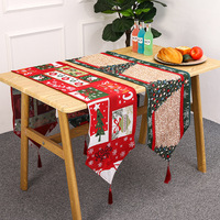 Chemin de table tricoté de Noël pour la décoration de table de salle à manger, idéal pour les fêtes de Noël à la maison