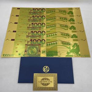 Custom European 1000 Euro 24k Gold Plated Foil Banknote In Stock - Product Image 6