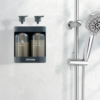 Dermey Best-seller Distributeur manuel de savon liquide en plastique Distributeur de shampoing mural et rechargeable pour la maison et les hôtels