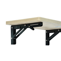 Support d'angle mural en acier inoxydable pour table et banc avec étagère métallique pliable, conception triangulaire durable