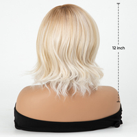 Pelucas de encaje frontal pre-cortadas al por mayor, invisibles, rubio miel, de monofilamento, de fibra Futura-Hair para mujer