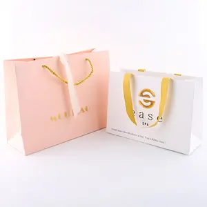 Custom Luxury Kraft Shopping Paper Bag With Your Own Logo Retail Store Gift Bags Small Business For Shoes And Clothing