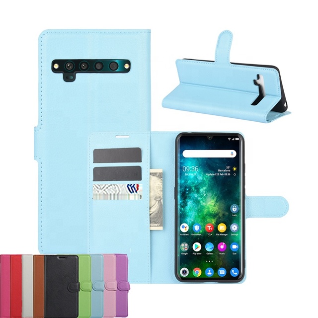 For TCL 10 Pro 305i 303 Folio Pu Wallet Flip Leather With Card Slot Phone Case