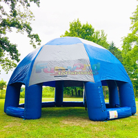 Tente publicitaire gonflable imperméable de qualité commerciale avec souffleur, garantie 1 an - Abri d'événement extérieur en forme de dôme araignée