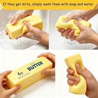 Jouets Squishy à Succès : Bâton Anti-Stress en Forme de Beurre, Bâton Souple en Forme de Fromage, Jouets à Presser pour Soulager le Stress