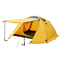 Tente de camping Wildrex Outdoor pour 4 personnes, quatre saisons, imperméable, chaude, avec poteaux en aluminium, double toit, 4,2 kg