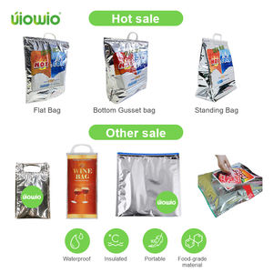 UIOWIO Leichter wieder verwendbarer Kühler Shopping Aluminium folie Heiß Kalt Wasserdicht Flacher Thermo-Lebensmittel beutel mit Griff - Product Image 5