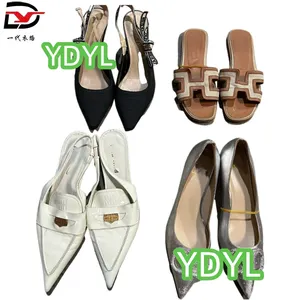 S01 wholesale used luxury brand shoes ladies heels sandals second hand women shoes direct supplier ukay shoes
