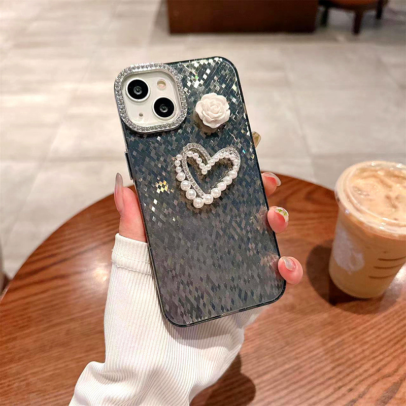 Black + heart flower