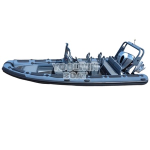 Bateau semi-rigide gonflable en alliage d'aluminium Rib760 durable avec tube Hypalon Orca, bateau pneumatique de yacht, tender rigide, bateau de pêche, bateau sportif hors-bord - Product Image 4