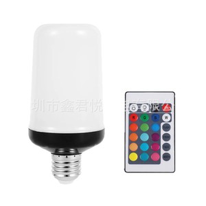 Rgb Flame <b>Bulb</b> 138x65mm <b>Remote</b> <b>Control</b> Color Changing Led Light For Christmas Party Decoration - Product Image 4