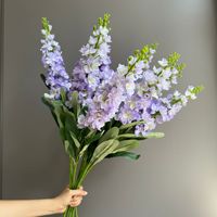 S-0027 Grosir Bunga Buatan Tangan Terbaru 78CM Bunga Sutra Buatan Besar Warna Putih Ungu Violet Pink Hyacinth