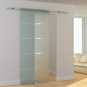 Factory Tempered Frosted Ghost Glass Sliding Door System