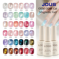 JOUS Kit de vernis gel UV effet œil de chat rose scintillant 2026, ensemble de vernis à ongles classique, vente en gros 15ml