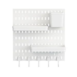 Support mural FIM Nordic <span class=keywords><strong>pour</strong></span> panneau perforé, idéal <span class=keywords><strong>pour</strong></span> la décoration de chambre et de salon, avec kits d'accessoires <span class=keywords><strong>pour</strong></span> panneau perforé - Product Image 6