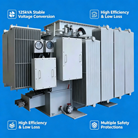 Transformateur de distribution triphasé immergé dans l'huile de 125 kVA |   60Hz ANSI/IEEE |   Transformateur monté sur socle pour sous-station industrielle américaine