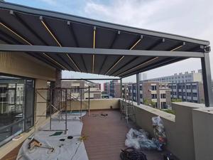 Toldo Retráctil Eléctrico de Lujo <span class=keywords><strong>para</strong></span> Patio, con Control Remoto, de Aluminio, <span class=keywords><strong>para</strong></span> Terraza, Jardín, Balcón y Cafetería - Product Image 6