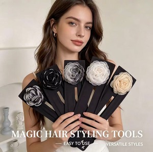 <span class=keywords><strong>Pince</strong></span> à <span class=keywords><strong>chignon</strong></span> élégante en forme de rose, douce, pour coiffure quotidienne, pour femmes, maintien sûr, accessoires capillaires - Product Image 1