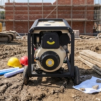 Générateur diesel portable 2000W 2KW à châssis ouvert, monocylindre, refroidissement par air, démarrage électrique, groupe électrogène 50/60Hz DG2200E